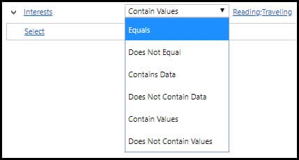 multiselect option set fields