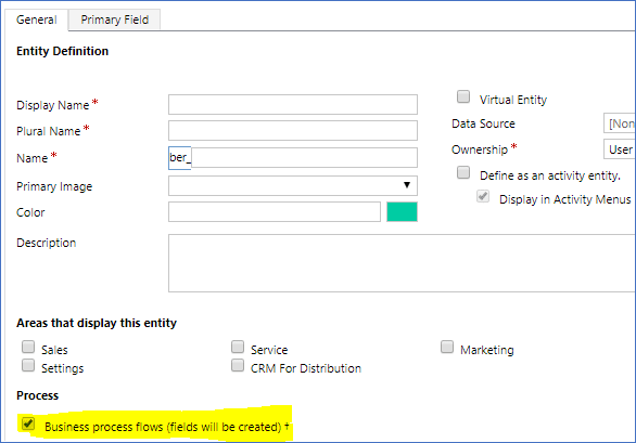 enable Business Process Flow