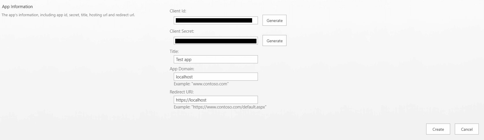 Connect through SharePoint - App Add-In
