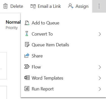 Dynamics 365 command buttons