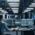Man Plans and Carries Out Work to Expand the Network Structure of the Enterprise at His Office